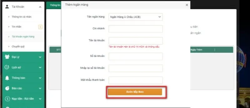 Rút tiền Loto188